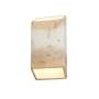 Justice Design Group Ambiance 2 Light 14" Tall LED Tapered Rectangle Outdoor Wall Sconce Greco Travertine