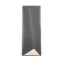 Justice Design Group Ambiance 16" Tall Closed Top LED Outdoor Wall Sconce Gloss Grey