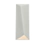 Justice Design Group Ambiance 16" Tall Closed Top LED Outdoor Wall Sconce Matte White