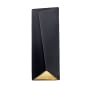 Justice Design Group Ambiance 22" Tall LED Outdoor Wall Sconce Carbon Matte Black / Champagne Gold