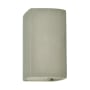 Justice Design Group Ambiance 10" Tall LED ADA Wall Sconce with a Ceramic Small Rectangle Shade Celadon Green Crackle