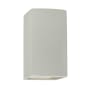Justice Design Group Ambiance 10" Tall LED ADA Wall Sconce with a Ceramic Small Rectangle Shade Matte White
