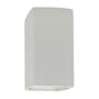 Justice Design Group Ambiance 10" Tall LED Wall Sconce with a Ceramic Small ADA Rectangle Shade Bisque
