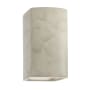 Justice Design Group Ambiance 10" Tall LED Wall Sconce with a Ceramic Small ADA Rectangle Shade Antique Patina