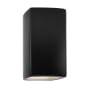 Justice Design Group Ambiance 2 Light 10" Tall LED Outdoor Wall Sconce Carbon Matte Black
