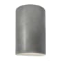 Justice Design Group Ambiance 10" Tall Half Cylinder Closed Top LED ADA Wall Sconce Antique Silver