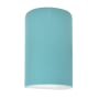 Justice Design Group Ambiance 10" Tall Half Cylinder Closed Top LED ADA Wall Sconce Reflecting Pool