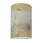 Justice Design Group Ambiance 10" Tall Half Cylinder Closed Top LED ADA Wall Sconce Greco Travertine