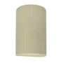 Justice Design Group Ambiance 10" Tall Half Cylinder Closed Top LED ADA Wall Sconce Vanilla Gloss