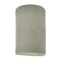 Justice Design Group Ambiance 10" Tall Half Cylinder Open Top LED ADA Wall Sconce Celadon Green Crackle