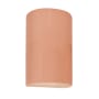 Justice Design Group Ambiance 2 Light 10" Tall LED Cylinder Outdoor Wall Sconce Gloss Blush
