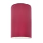 Justice Design Group Ambiance 2 Light 10" Tall LED Cylinder Outdoor Wall Sconce Cerise