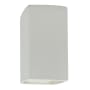 Justice Design Group Ambiance 14" Tall Rectangular Closed Top LED ADA Wall Sconce Bisque
