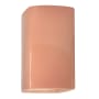 Justice Design Group Ambiance 14" Tall Rectangular Closed Top LED ADA Wall Sconce Gloss Blush