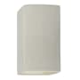Justice Design Group Ambiance 14" Tall Rectangular Closed Top LED ADA Wall Sconce White Crackle