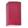 Justice Design Group Ambiance 14" Tall Rectangular Closed Top LED ADA Wall Sconce Cerise