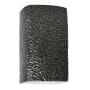 Justice Design Group Ambiance 14" Tall Rectangular Closed Top LED ADA Wall Sconce Hammered Pewter