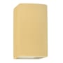 Justice Design Group Ambiance 14" Tall Rectangular Closed Top LED ADA Wall Sconce Muted Yellow