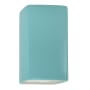 Justice Design Group Ambiance 14" Tall Rectangular Closed Top LED ADA Wall Sconce Reflecting Pool