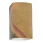 Justice Design Group Ambiance 14" Tall Rectangular Closed Top LED ADA Wall Sconce Harvest Yellow Slate