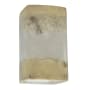 Justice Design Group Ambiance 14" Tall Rectangular Closed Top LED ADA Wall Sconce Greco Travertine