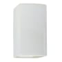 Justice Design Group Ambiance 14" Tall Rectangular Closed Top LED ADA Wall Sconce Gloss White / Gloss White