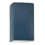 Justice Design Group Ambiance 2 Light 14" Tall LED Rectangle Outdoor Wall Sconce with Perforated Holes Midnight Sky