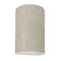Justice Design Group Ambiance 2 Light 10" Tall LED Cylinder Outdoor Wall Sconce with Perforated Holes Antique Patina
