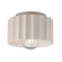 Justice Design Group Radiance 8" Wide Flush Mount Drum Ceiling Fixture Matte White
