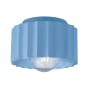 Justice Design Group Radiance 8" Wide Flush Mount Drum Ceiling Fixture Sky Blue