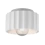Justice Design Group Radiance 8" Wide Flush Mount Drum Ceiling Fixture Gloss White