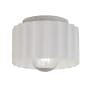Justice Design Group Radiance 8" Wide Outdoor Flush Mount Drum Ceiling Fixture Bisque
