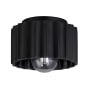 Justice Design Group Radiance 8" Wide Outdoor Flush Mount Drum Ceiling Fixture Carbon Matte Black