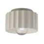 Justice Design Group Radiance 8" Wide Outdoor Flush Mount Drum Ceiling Fixture Matte White