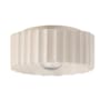 Justice Design Group Radiance 13" Wide Flush Mount Drum Ceiling Fixture Matte White