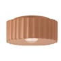 Justice Design Group Radiance 13" Wide Flush Mount Drum Outdoor Outdoor Ceiling Fixture Adobe