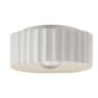 Justice Design Group Radiance 13" Wide Flush Mount Drum Outdoor Outdoor Ceiling Fixture Bisque