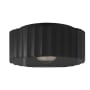 Justice Design Group Radiance 13" Wide Flush Mount Drum Outdoor Outdoor Ceiling Fixture Gloss Black