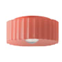 Justice Design Group Radiance 13" Wide Flush Mount Drum Outdoor Outdoor Ceiling Fixture Gloss Blush