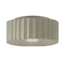Justice Design Group Radiance 13" Wide Flush Mount Drum Outdoor Outdoor Ceiling Fixture Celadon Green Crackle