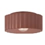 Justice Design Group Radiance 13" Wide Flush Mount Drum Outdoor Outdoor Ceiling Fixture Canyon Clay