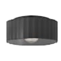 Justice Design Group Radiance 13" Wide Flush Mount Drum Outdoor Outdoor Ceiling Fixture Carbon Matte Black