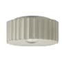 Justice Design Group Radiance 13" Wide Flush Mount Drum Outdoor Outdoor Ceiling Fixture White Crackle