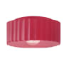 Justice Design Group Radiance 13" Wide Flush Mount Drum Outdoor Outdoor Ceiling Fixture Cerise