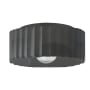 Justice Design Group Radiance 13" Wide Flush Mount Drum Outdoor Outdoor Ceiling Fixture Gloss Grey