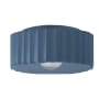 Justice Design Group Radiance 13" Wide Flush Mount Drum Outdoor Outdoor Ceiling Fixture Midnight Sky