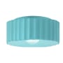 Justice Design Group Radiance 13" Wide Flush Mount Drum Outdoor Outdoor Ceiling Fixture Reflecting Pool
