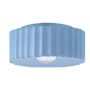 Justice Design Group Radiance 13" Wide Flush Mount Drum Outdoor Outdoor Ceiling Fixture Sky Blue