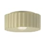 Justice Design Group Radiance 13" Wide Flush Mount Drum Outdoor Outdoor Ceiling Fixture Vanilla Gloss