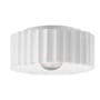 Justice Design Group Radiance 13" Wide Flush Mount Drum Outdoor Outdoor Ceiling Fixture Gloss White